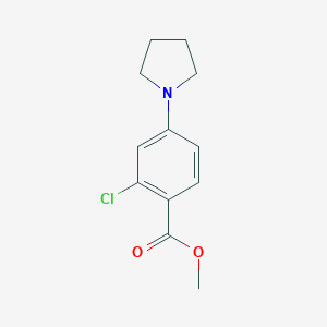 molecular formula C12H14ClNO2 B180539 Methyl 2-chloro-4-(pyrrolidin-1-yl)benzoate CAS No. 175153-38-5