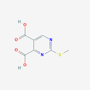 molecular formula C7H6N2O4S B180548 2-(Methylthio)-4,5-pyrimidinedicarboxylic acid CAS No. 149771-16-4