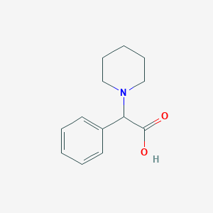 molecular formula C13H17NO2 B180566 2-Phenyl-2-(piperidin-1-yl)acetic acid CAS No. 107416-49-9