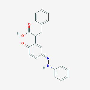 molecular formula C21H18N2O3 B018059 Benzenepropanoic acid, alpha-(2-hydroxy-5-(phenylazo)phenyl)- CAS No. 101493-07-6