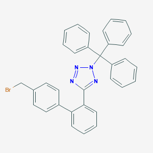 molecular formula C33H25BrN4 B018061 5-(4'-(Bromomethyl)-[1,1'-biphenyl]-2-YL)-2-trityl-2H-tetrazole CAS No. 133051-88-4