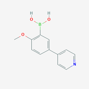 (2-Methoxy-5-(pyridin-4-yl)phenyl)boronic acid