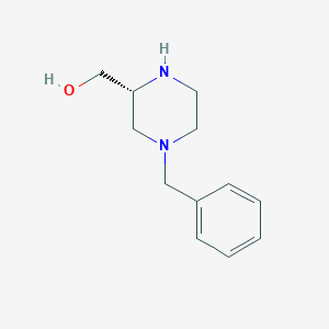 molecular formula C12H18N2O B180634 (R)-4-benzyl-2-hydroxymethylpiperazine CAS No. 149715-46-8