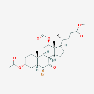 Methyl (4R)-4-[(3R,5R,6R,8R,9S,10R,12S,13R,14S,17R)-3,12-diacetyloxy-6-bromo-10,13-dimethyl-7-oxo-1,2,3,4,5,6,8,9,11,12,14,15,16,17-tetradecahydrocyclopenta[a]phenanthren-17-yl]pentanoate