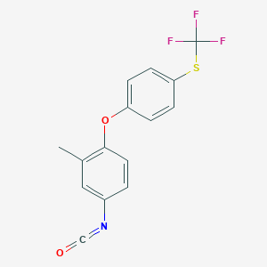 molecular formula C15H10F3NO2S B180662 4-isocyanato-2-methyl-1-[4-[(trifluoromethyl)thio]phenoxy]Benzene CAS No. 106310-19-4
