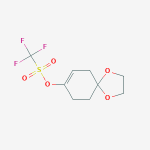 molecular formula C9H11F3O5S B180665 1,4-Dioxaspiro[4.5]dec-7-en-8-yl trifluoromethanesulfonate CAS No. 170011-47-9