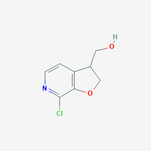 molecular formula C8H8ClNO2 B180735 (7-Chloro-2,3-dihydrofuro[2,3-c]pyridin-3-yl)methanol CAS No. 174469-04-6