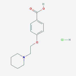 molecular formula C14H20ClNO3 B018075 4-(2-哌啶乙氧基)苯甲酸盐酸盐 CAS No. 84449-80-9