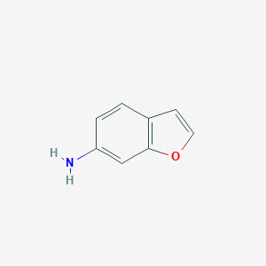 molecular formula C8H7NO B018076 1-苯并呋喃-6-胺 CAS No. 110677-54-8
