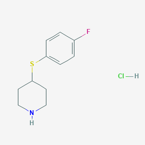 molecular formula C11H15ClFNS B180770 4-((4-Fluorophenyl)thio)piperidine hydrochloride CAS No. 101798-76-9