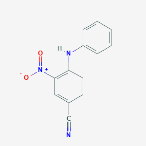 molecular formula C13H9N3O2 B180788 3-Nitro-4-(phenylamino)benzonitrile CAS No. 16588-23-1