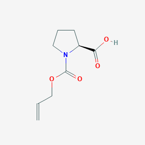 molecular formula C9H13NO4 B180794 (S)-1-((Allyloxy)carbonyl)pyrrolidine-2-carboxylic acid CAS No. 110637-44-0