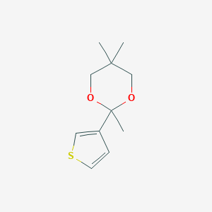 molecular formula C11H16O2S B180818 2,5,5-Trimethyl-2-(thiophen-3-yl)-1,3-dioxane CAS No. 138890-86-5