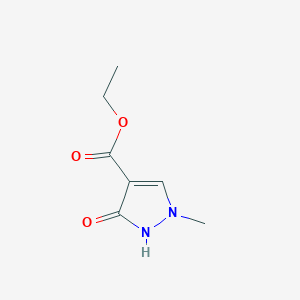 molecular formula C7H10N2O3 B180822 Ethyl 1-methyl-3-oxo-2,3-dihydro-1H-pyrazole-4-carboxylate CAS No. 103626-03-5