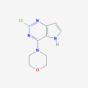molecular formula C10H11ClN4O B180826 4-(2-chloro-5H-pyrrolo[3,2-d]pyrimidin-4-yl)morpholine CAS No. 114684-96-7