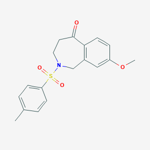molecular formula C18H19NO4S B180878 5H-2-Benzazepin-5-one, 1,2,3,4-tetrahydro-8-methoxy-2-(p-tolylsulfonyl)- CAS No. 24310-35-8