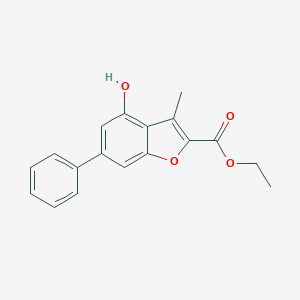 molecular formula C18H16O4 B180884 Ethyl 4-hydroxy-3-methyl-6-phenyl-1-benzofuran-2-carboxylate CAS No. 60698-09-1