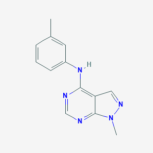 molecular formula C13H13N5 B180891 1-Methyl-n-(3-methylphenyl)-1h-pyrazolo[3,4-d]pyrimidin-4-amine CAS No. 6289-08-3