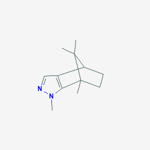 molecular formula C12H18N2 B180893 1,3,10,10-Tetramethyl-3,4-diazatricyclo[5.2.1.02,6]deca-2(6),4-diene CAS No. 56706-52-6