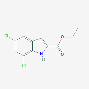 molecular formula C11H9Cl2NO2 B180894 ethyl 5,7-dichloro-1H-indole-2-carboxylate CAS No. 4792-70-5