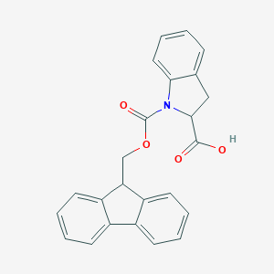 molecular formula C24H19NO4 B180903 1-(((9H-Fluoren-9-yl)methoxy)carbonyl)indoline-2-carboxylic acid CAS No. 198560-38-2