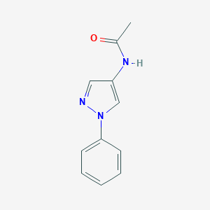 molecular formula C11H11N3O B180914 Acetamide, N-(1-phenylpyrazol-4-yl)- CAS No. 2590-00-3