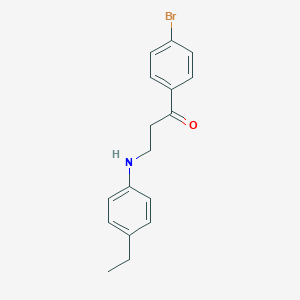 molecular formula C17H18BrNO B180921 1-(4-Bromophenyl)-3-(4-ethylanilino)-1-propanone CAS No. 423735-02-8