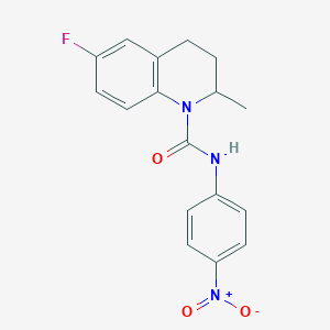 molecular formula C17H16FN3O3 B180925 6-fluoro-2-methyl-N-(4-nitrophenyl)-3,4-dihydro-2H-quinoline-1-carboxamide CAS No. 6429-37-4