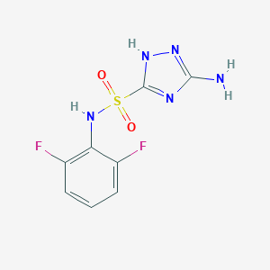 molecular formula C8H7F2N5O2S B180933 1H-1,2,4-Triazole-3-sulfonamide, 5-amino-N-(2,6-difluorophenyl)- CAS No. 113171-12-3