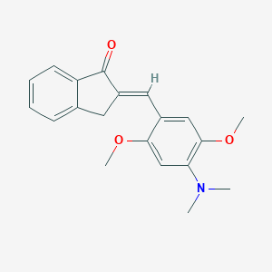 molecular formula C20H21NO3 B180968 2-(4-(Dimethylamino)-2,5-dimethoxybenzylidene)-1-indanone CAS No. 23114-26-3