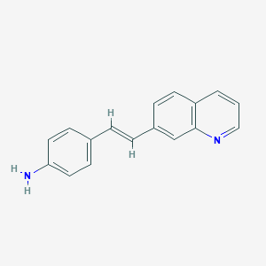 molecular formula C17H14N2 B180970 4-[(E)-2-quinolin-7-ylethenyl]aniline CAS No. 54-83-1