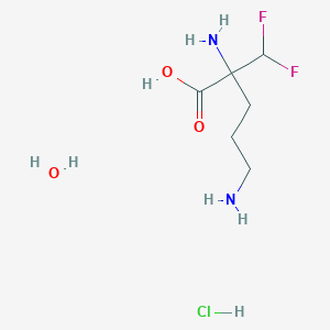 molecular formula C6H15ClF2N2O3 B000181 Eflornithine hydrochloride hydrate CAS No. 96020-91-6