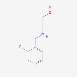 molecular formula C11H16FNO B181002 2-((2-Fluorobenzyl)amino)-2-methylpropan-1-ol CAS No. 25452-22-6