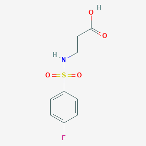 molecular formula C9H10FNO4S B181053 N-[(4-fluorophenyl)sulfonyl]-beta-alanine CAS No. 208121-88-4