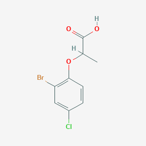 molecular formula C9H8BrClO3 B181061 2-(2-Bromo-4-chlorophenoxy)propanoic acid CAS No. 98590-32-0