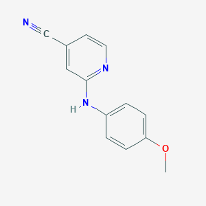 molecular formula C13H11N3O B181101 2-((4-Methoxyphenyl)amino)isonicotinonitrile CAS No. 137225-09-3