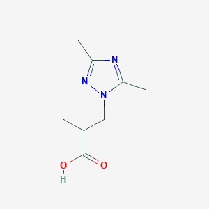 molecular formula C8H13N3O2 B181112 3-(3,5-Dimethyl-[1,2,4]triazol-1-yl)-2-methyl-propionic acid CAS No. 842977-00-8