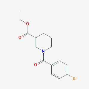 molecular formula C15H18BrNO3 B181115 Ethyl 1-(4-bromobenzoyl)piperidine-3-carboxylate CAS No. 6620-84-4
