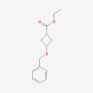 molecular formula C14H18O3 B181147 Ethyl 3-(benzyloxy)cyclobutanecarboxylate CAS No. 141352-62-7