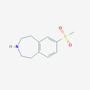 molecular formula C11H15NO2S B181213 7-Methanesulfonyl-2,3,4,5-tetrahydro-1H-benzo[d]azepine CAS No. 123018-23-5