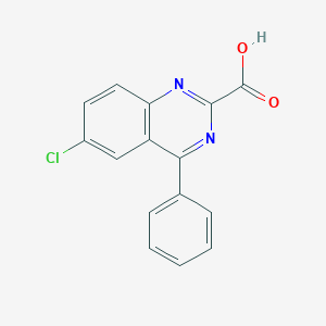 molecular formula C15H9ClN2O2 B181216 6-Chloro-4-phenylquinazoline-2-carboxylic acid CAS No. 5958-08-7