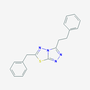 molecular formula C18H16N4S B181230 6-Benzyl-3-(2-phenylethyl)[1,2,4]triazolo[3,4-b][1,3,4]thiadiazole CAS No. 93073-31-5