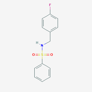 molecular formula C13H12FNO2S B181232 N-[(4-fluorophenyl)methyl]benzenesulfonamide CAS No. 6125-28-6