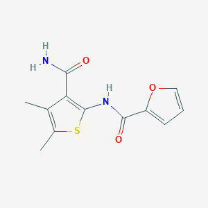 molecular formula C12H12N2O3S B181243 N-(3-氨基甲酰基-4,5-二甲基噻吩-2-基)呋喃-2-甲酰胺 CAS No. 329221-75-2