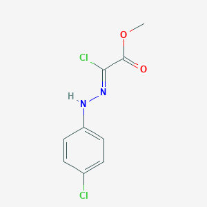 molecular formula C9H8Cl2N2O2 B181272 Acetic acid, chloro((4-chlorophenyl)hydrazono)-, methyl ester CAS No. 62465-90-1