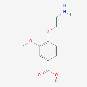 molecular formula C10H13NO4 B181278 4-(2-Aminoethoxy)-3-methoxybenzoic acid CAS No. 1011408-00-6