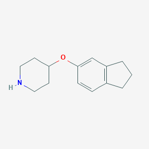 molecular formula C14H19NO B181284 4-(2,3-dihydro-1H-inden-5-yloxy)piperidine CAS No. 245057-72-1
