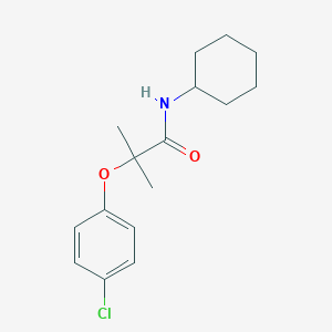 molecular formula C16H22ClNO2 B181366 2-(4-chlorophenoxy)-N-cyclohexyl-2-methylpropanamide CAS No. 61887-24-9