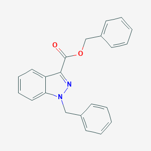 molecular formula C22H18N2O2 B181382 Benzyl 1-benzyl-1H-indazole-3-carboxylate CAS No. 174180-54-2