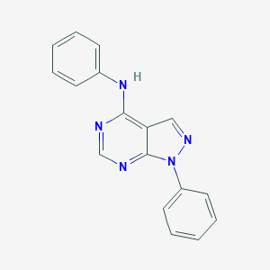 molecular formula C17H13N5 B181386 n,1-diphenyl-1h-pyrazolo[3,4-d]pyrimidin-4-amine CAS No. 68380-53-0